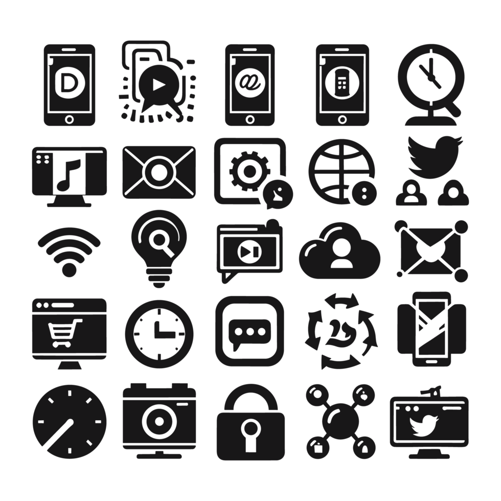 Social media icons PNG file