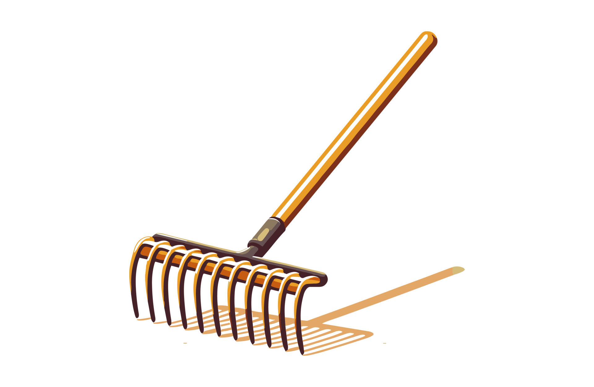 AI generated Rake farm tools illustration design or PNG 35196210 PNG