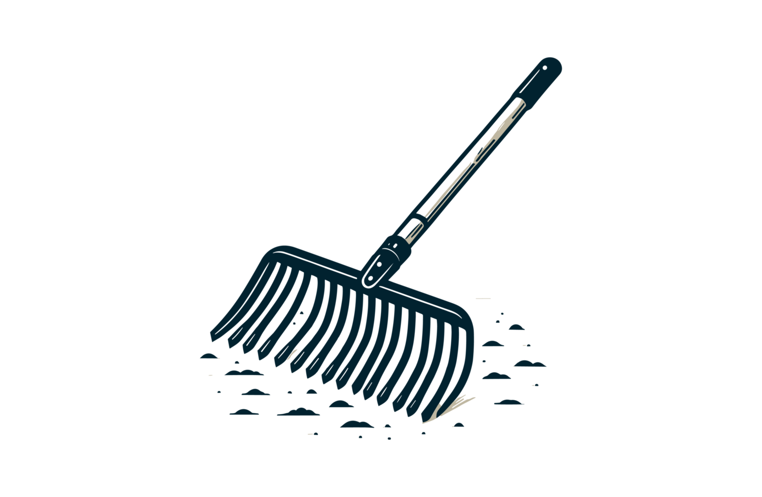 AI generated Rake farm tools illustration design or PNG