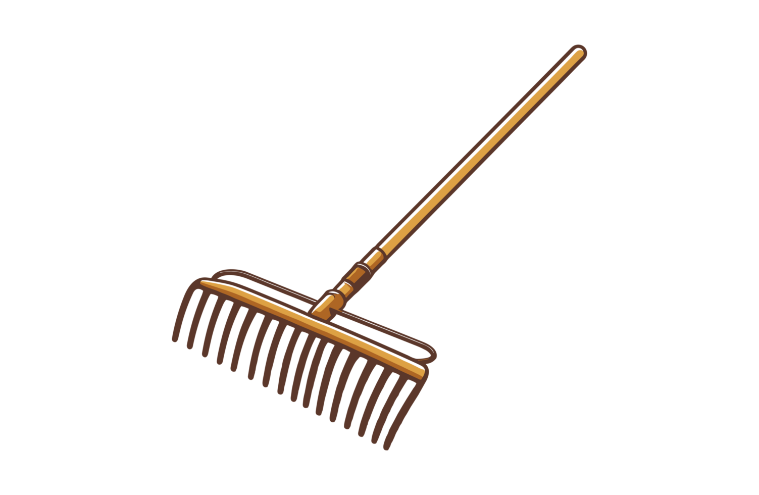 AI generated Rake farm tools illustration design or PNG