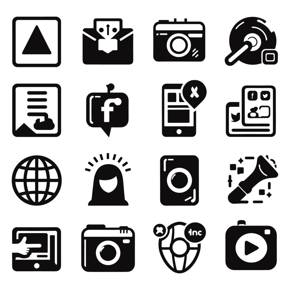 Social media icons PNG file