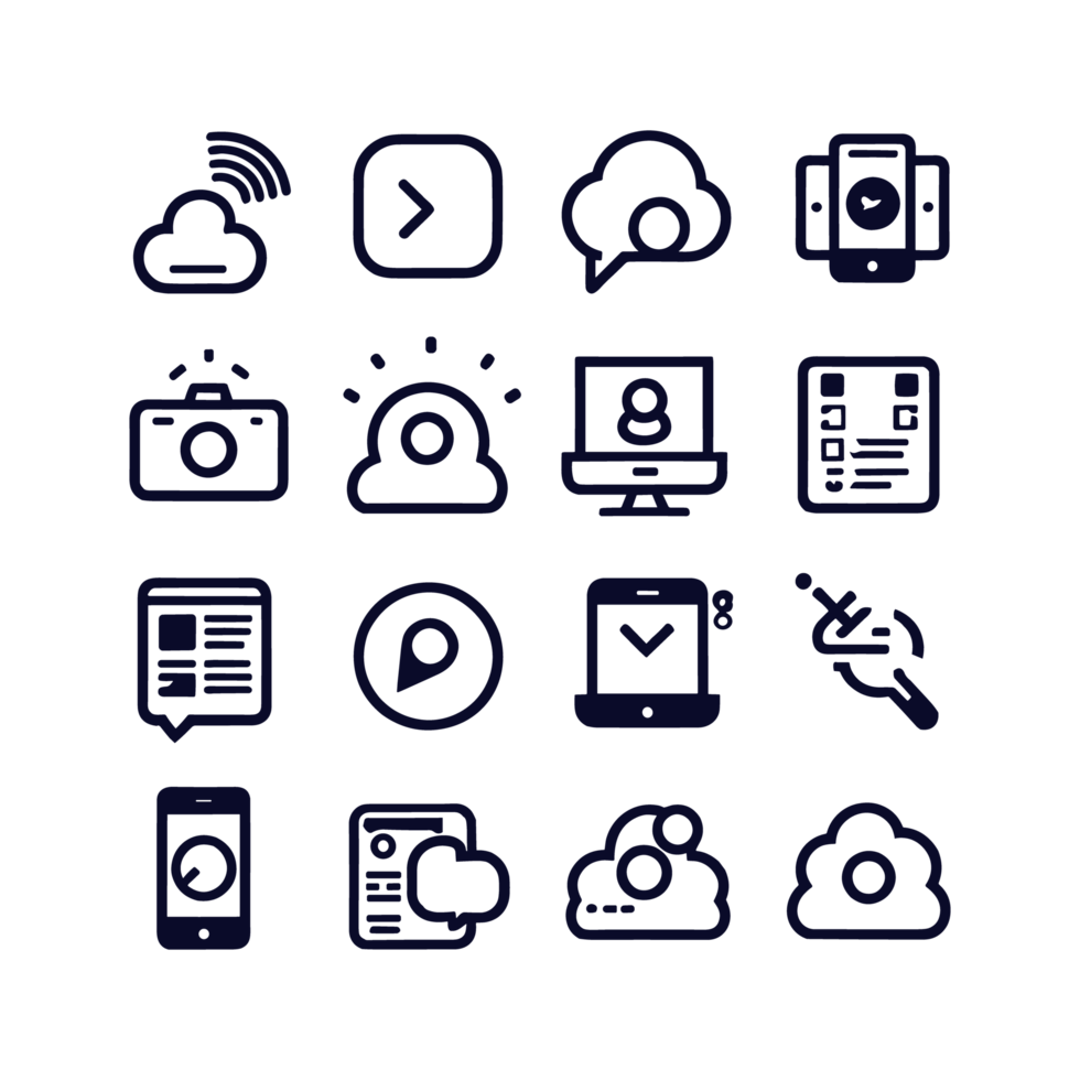 Social media icons PNG file