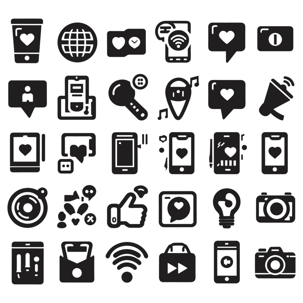 Social media icons PNG file