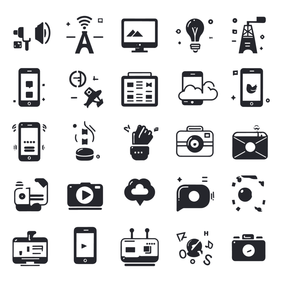 Social media icons PNG file