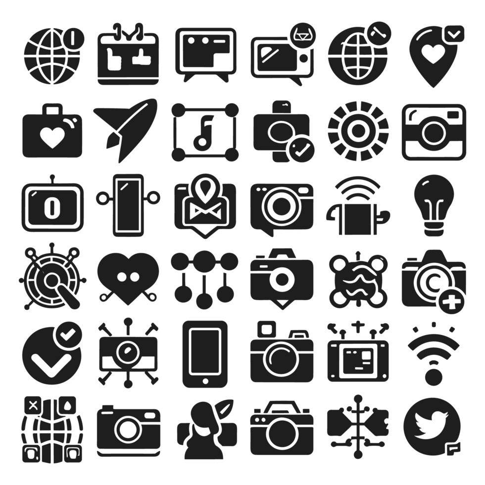 Social media icons PNG file
