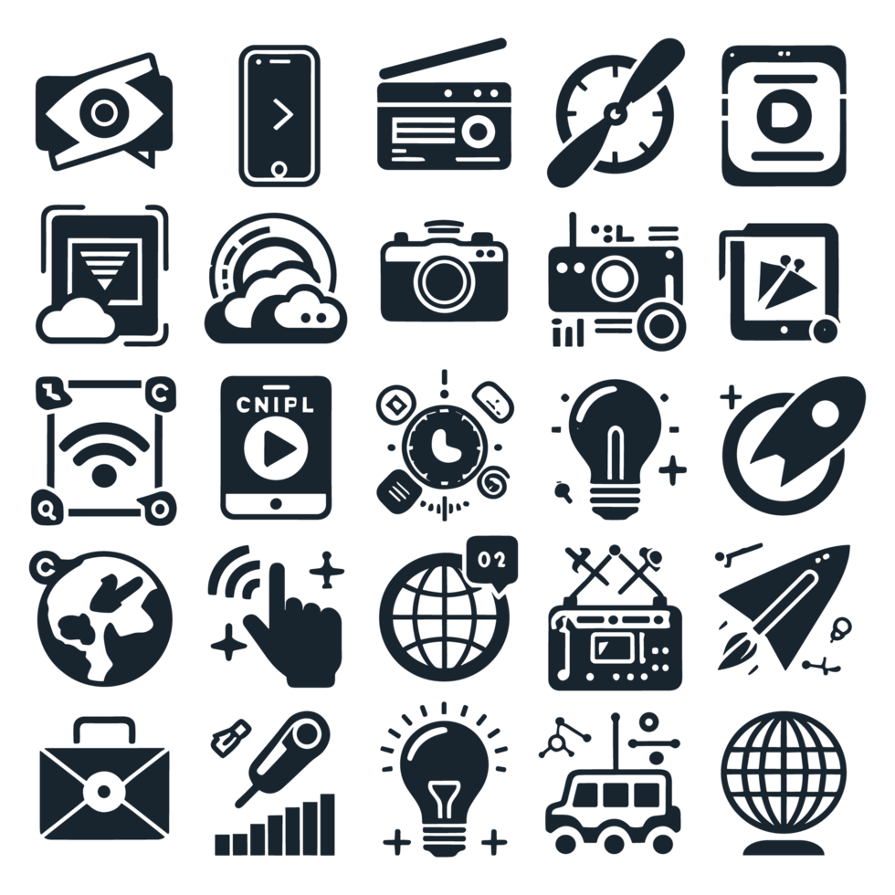 Social media icons PNG file