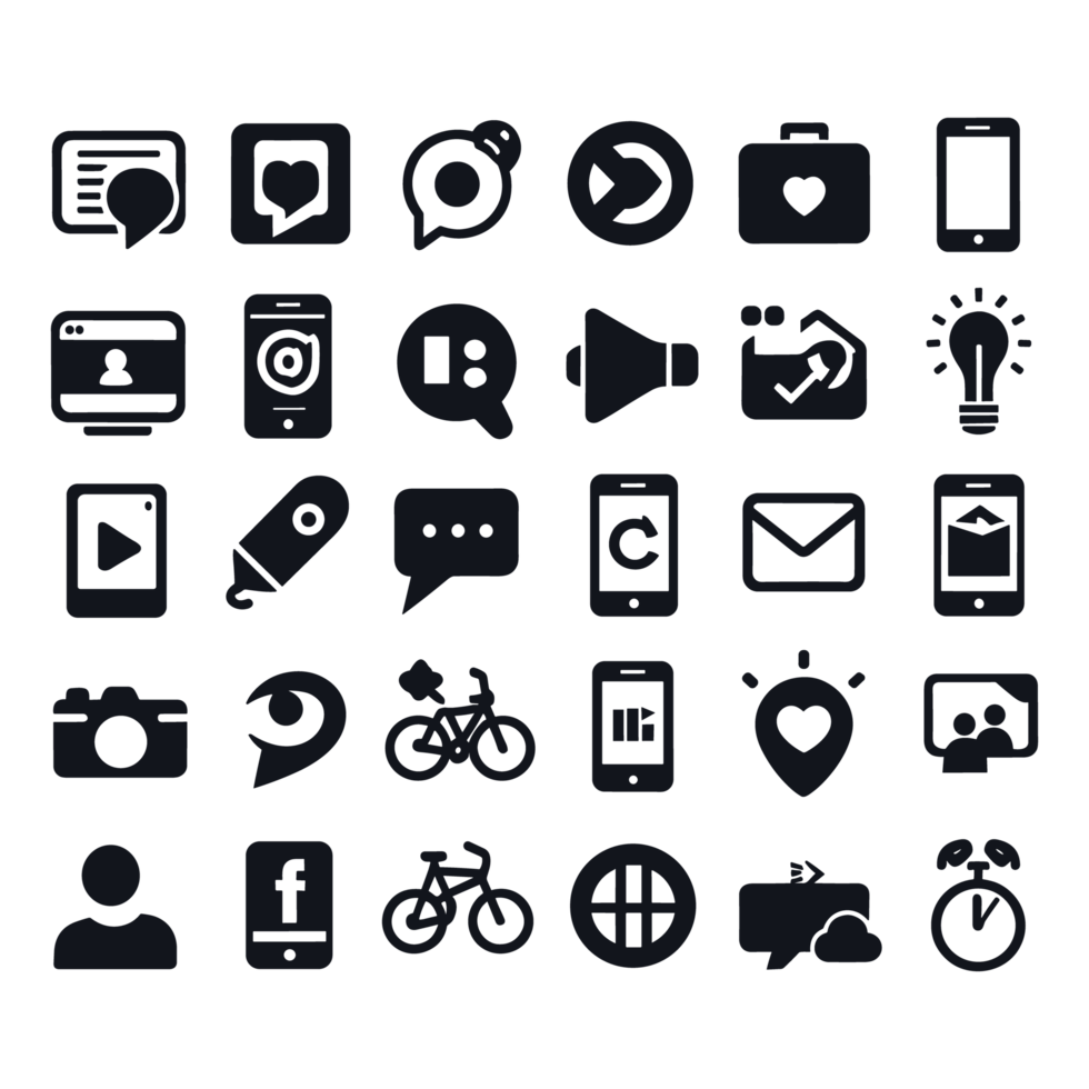 Social media icons PNG file