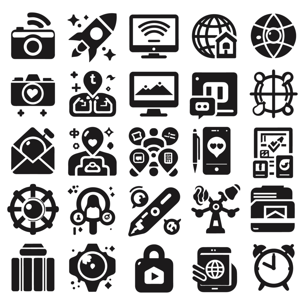 Social media icons PNG file