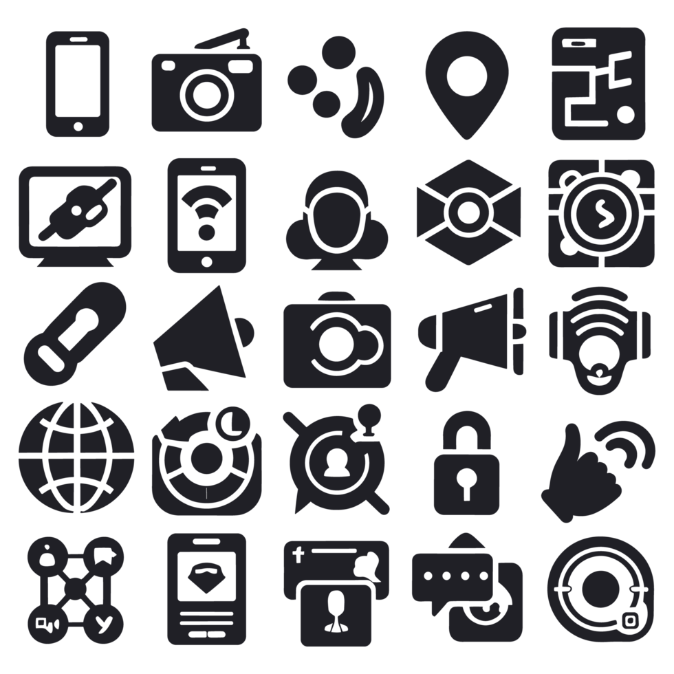 Social media icons PNG file