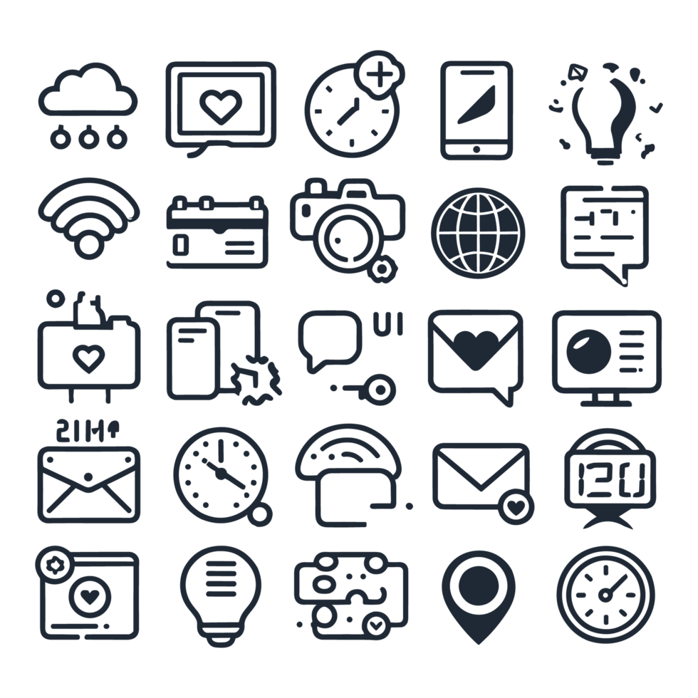 Social media icons PNG file