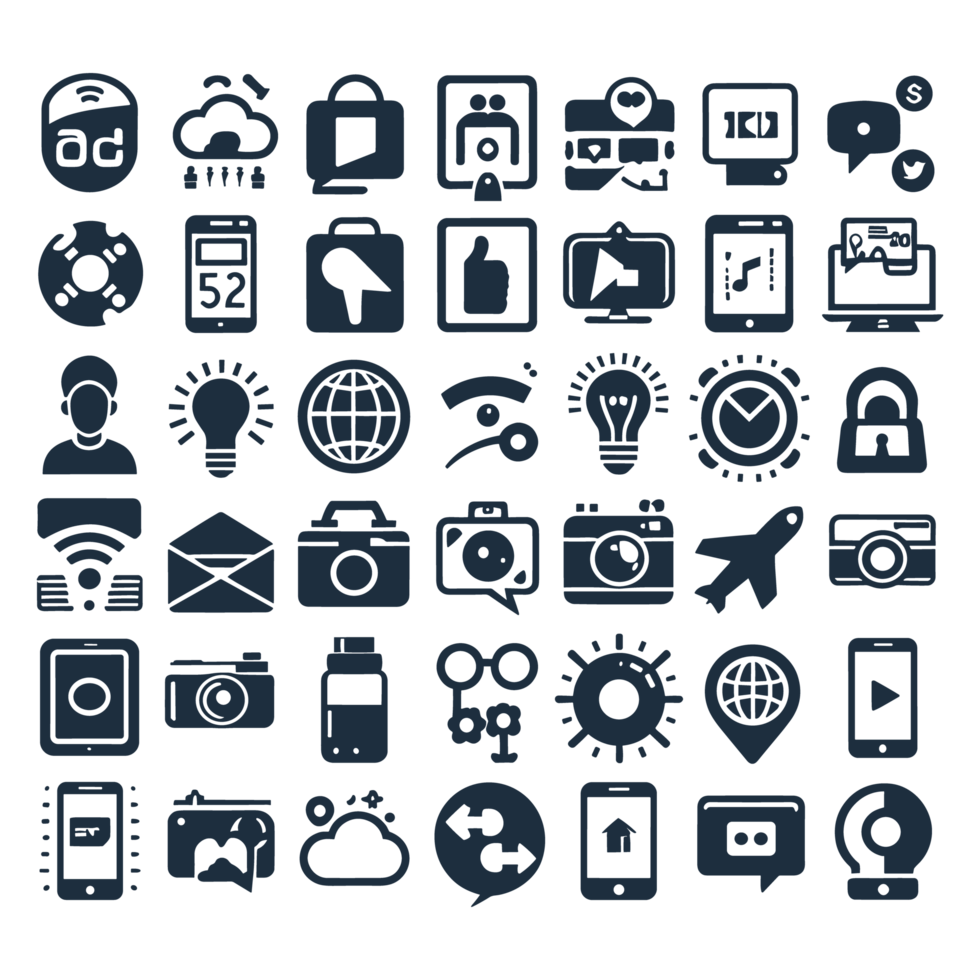Social media icons PNG file