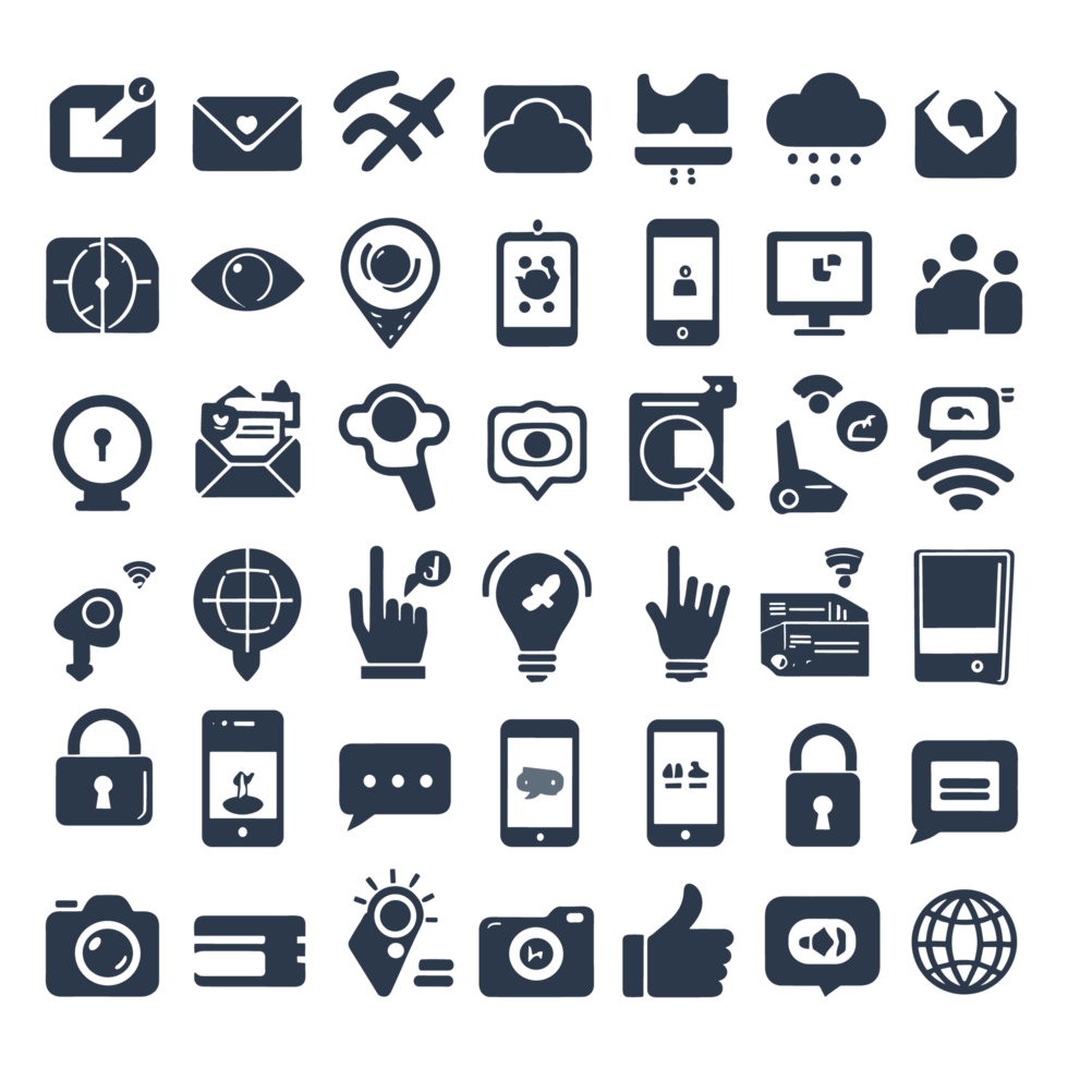 Social media icons PNG file