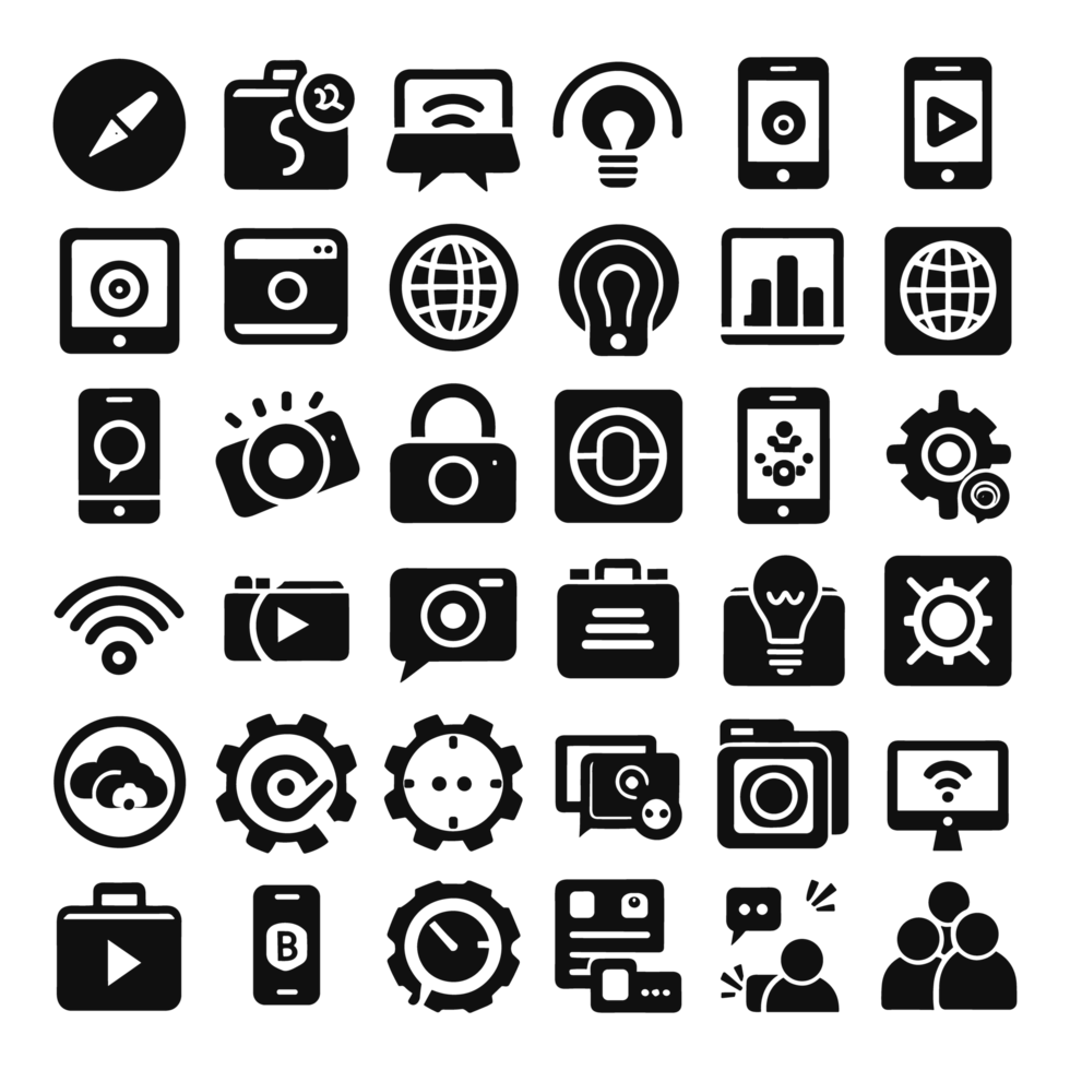 Social media icons PNG file
