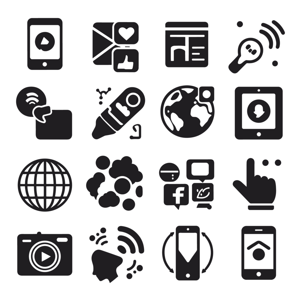 Social media icons PNG file