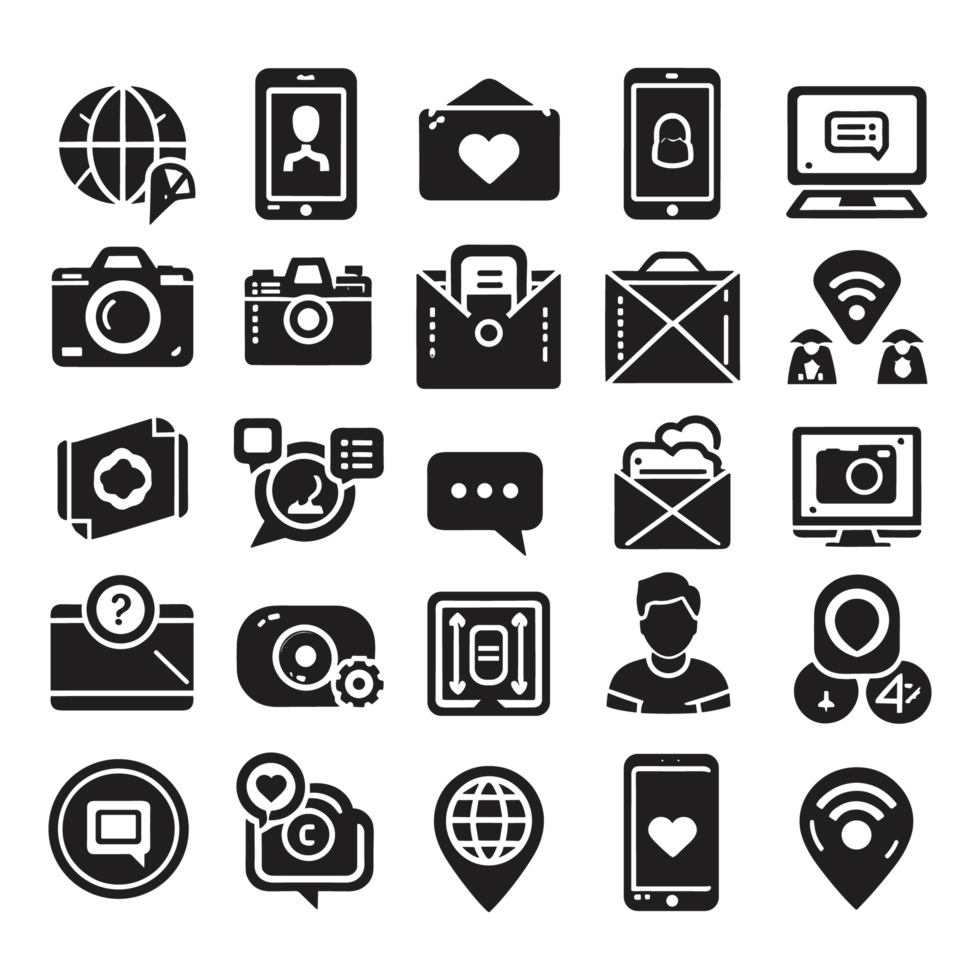 Social media icons PNG file