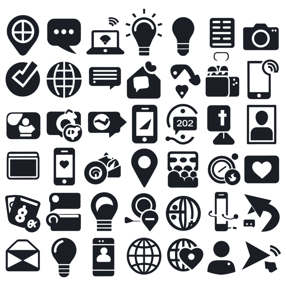 Social media icons PNG file