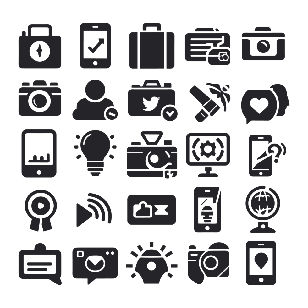 Social media icons PNG file