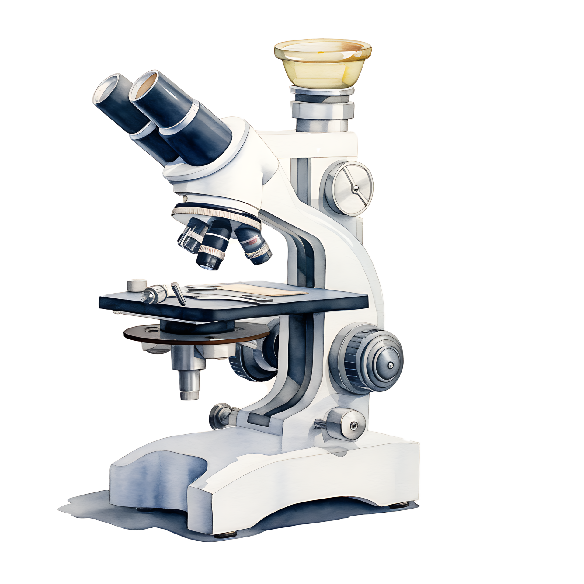AI generated Watercolor Illustration of Microscope 35196342 PNG