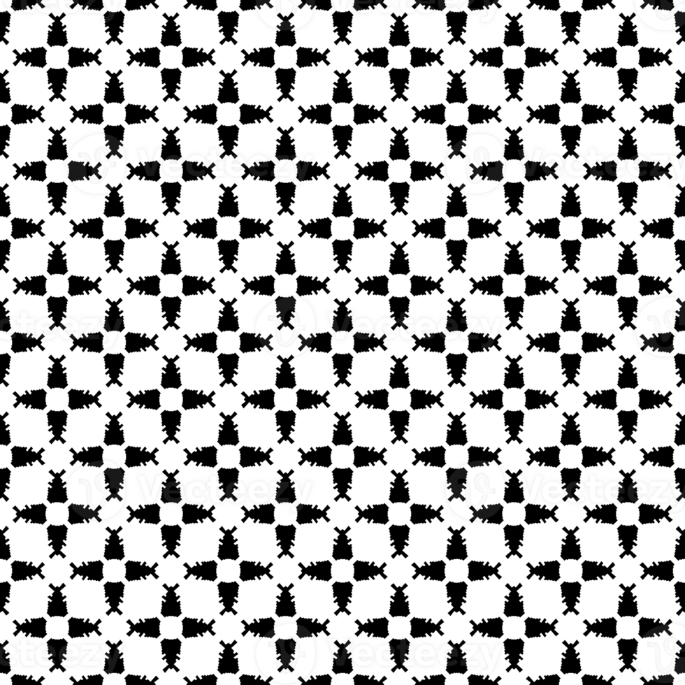 Black seamless abstract pattern. Overlay for background and backdrop. Ornamental design. PNG graphic illustration with transparent background.