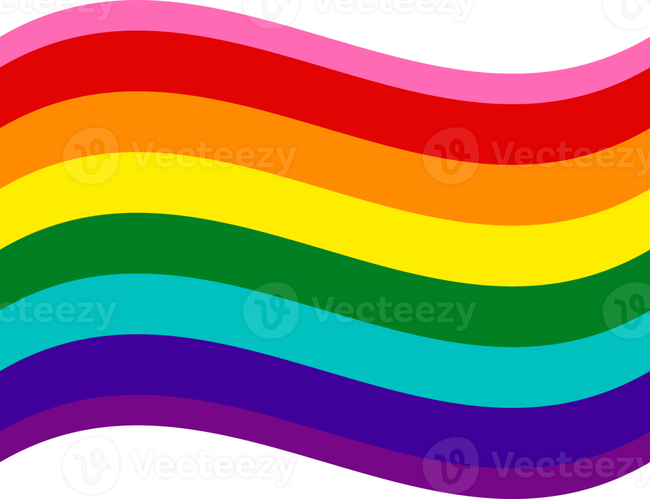 Gilbert Baker Pride Flag in shape. Pride flag in shape png