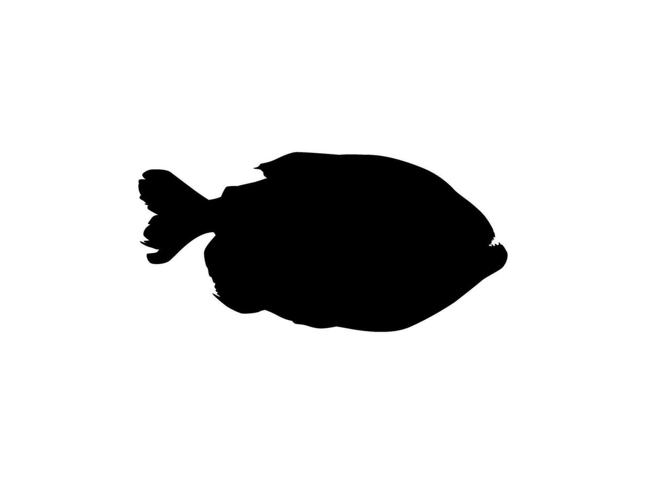 Piranha Fish Silhouette, can use for Logo Gram, Website, Art Illustration, Pictogram, Icon or Graphic Design Element. Vector Illustration