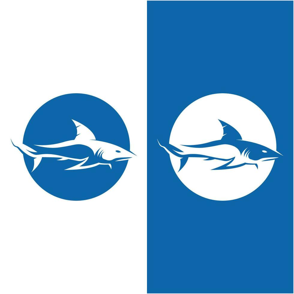 Unique and creative shark logo vector design. Wild Fish Vector Illustration