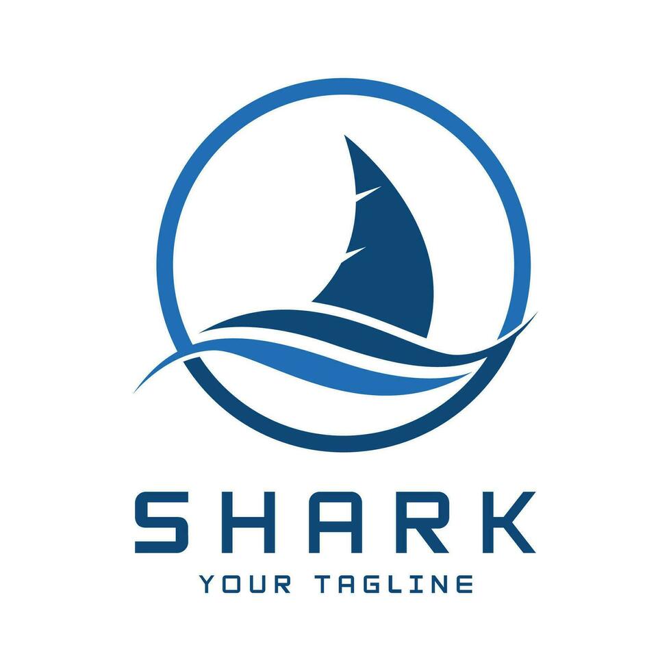 Unique and creative shark logo vector design. Wild Fish Vector Illustration