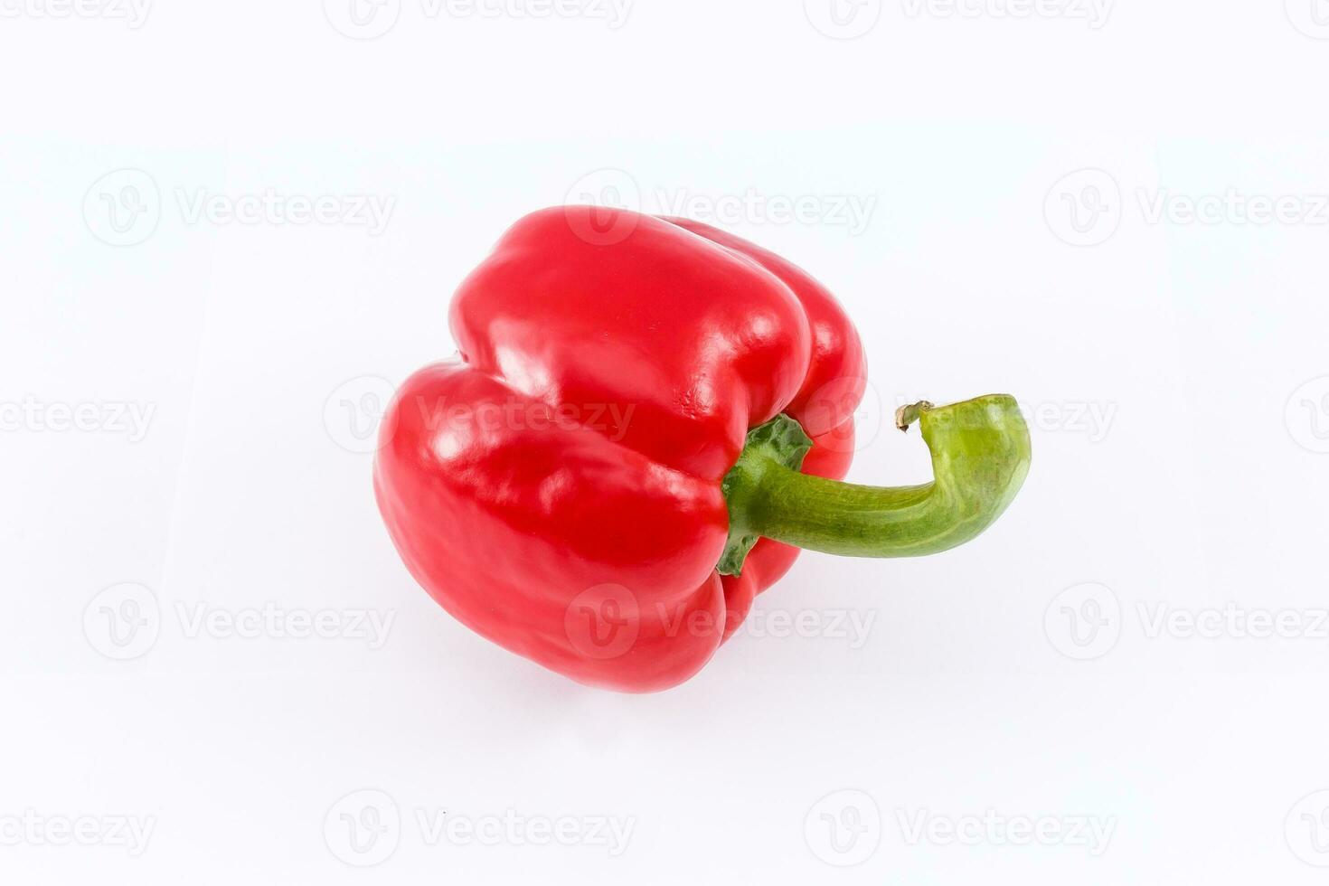 Sweet red pepper isolated on white background cutout photo