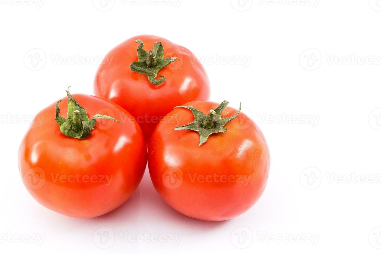 red ripe tomatoes isolated on white background photo