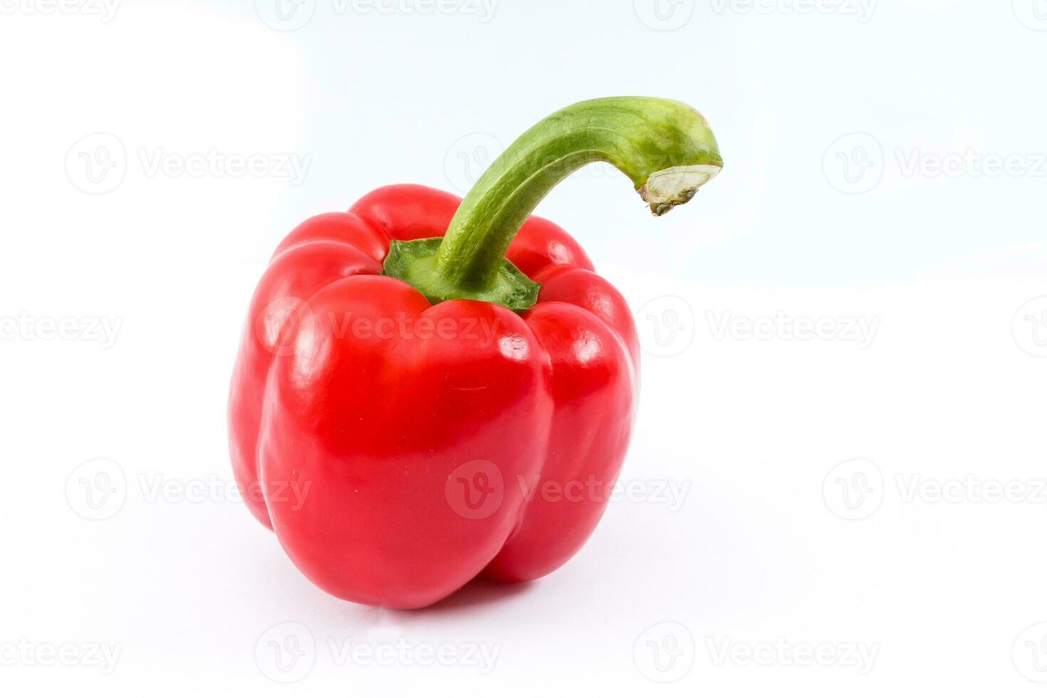 Sweet red pepper isolated on white background cutout photo