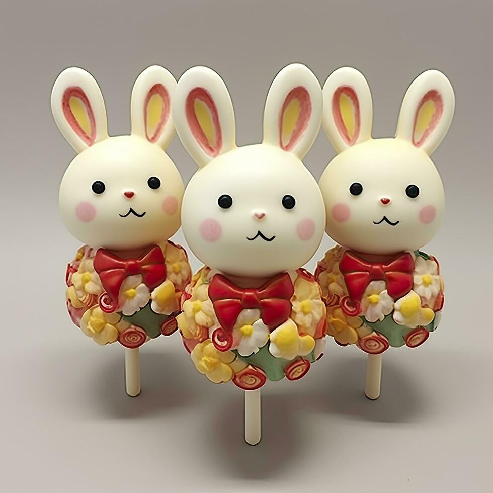 AI generated Symbol of the Chinese New Year of the rabbit. Happy Chinese New Year. photo