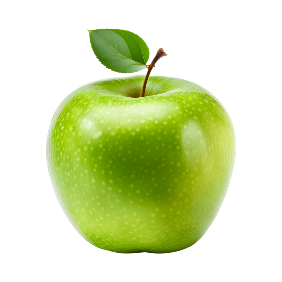 AI generated Green Apple Isolated on Transparent Background png