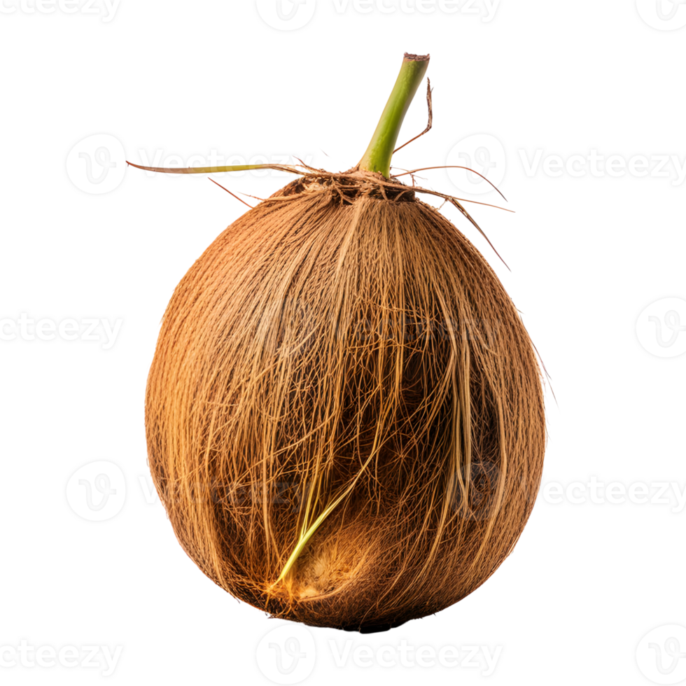 AI generated Coconut Isolated on Transparent Background png