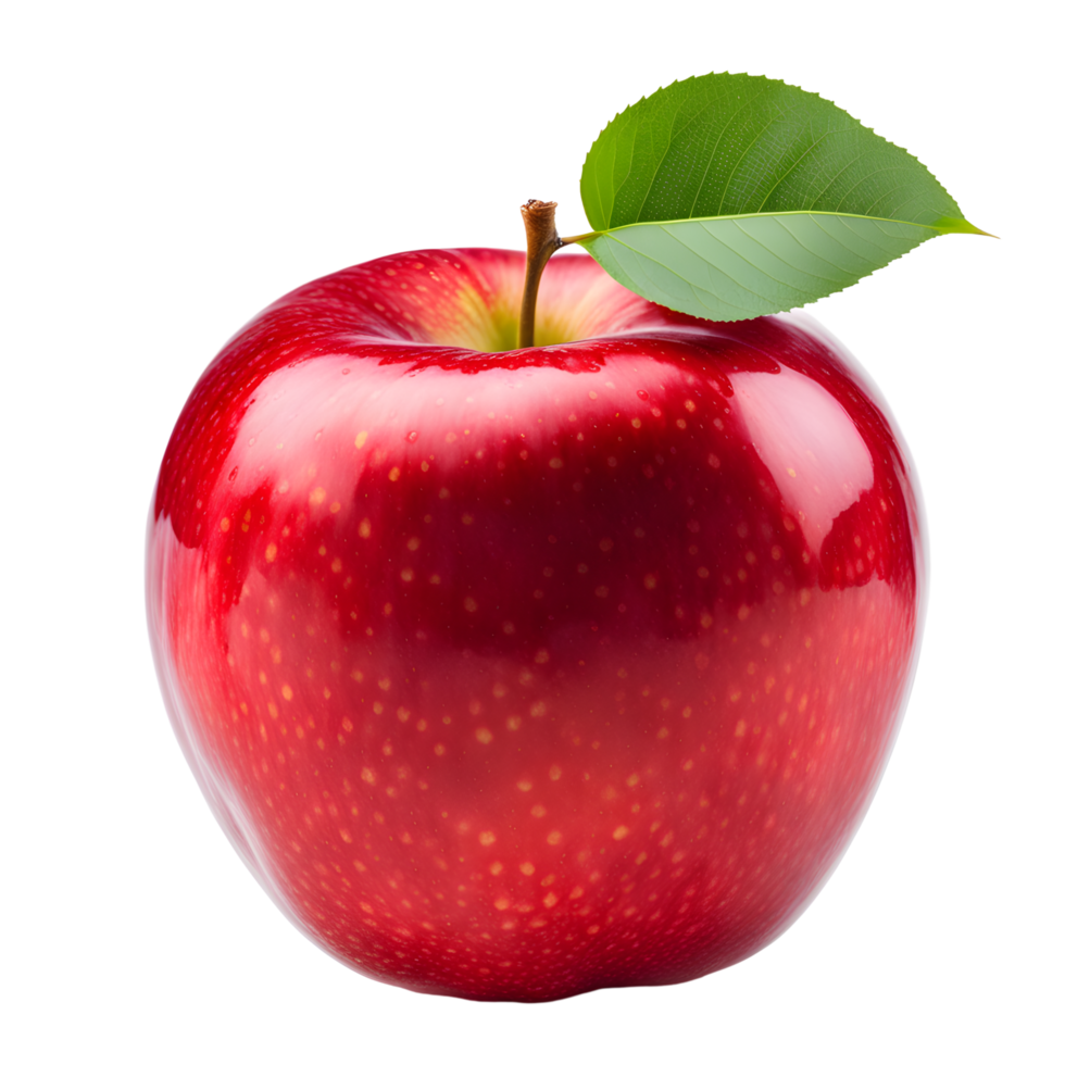 AI generated Red Apple Isolated on Transparent Background png