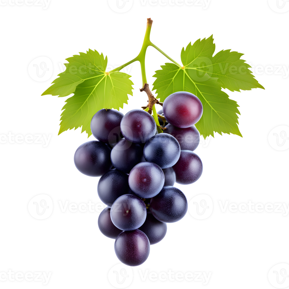 AI generated Grape Bunch Isolated on Transparent Background png