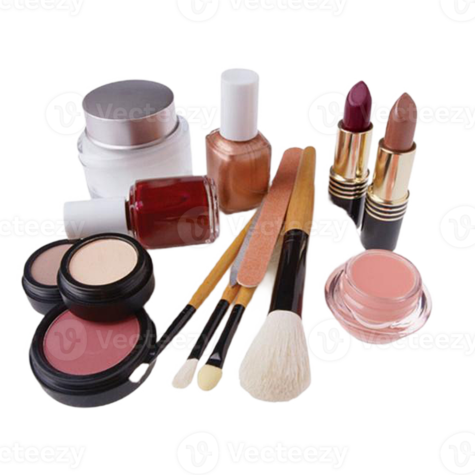 Cosmetics products transparent background fashion outfit profucts png