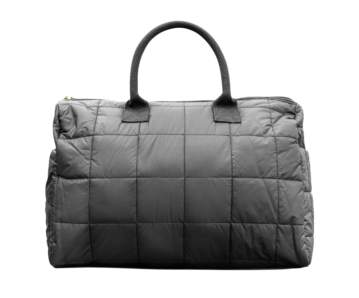 Black leather fashion bag png