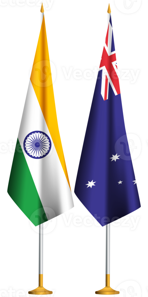 Australia,Indian small table flags together png