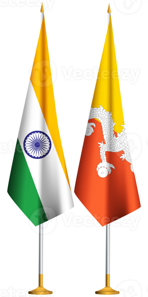 Bhutan,Indian small table flags together png