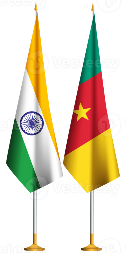 Cameroon,Indian small table flags together png