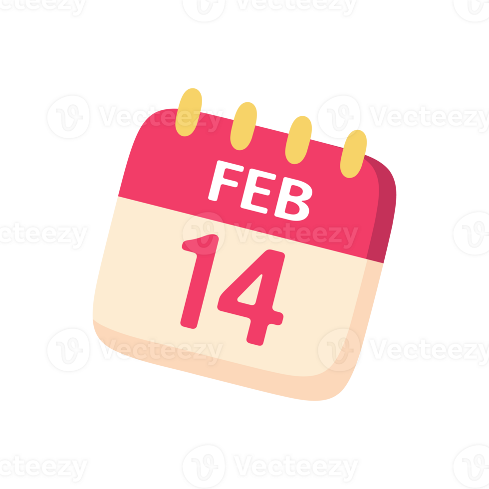 Calendar to remind you of Valentine's Day. png