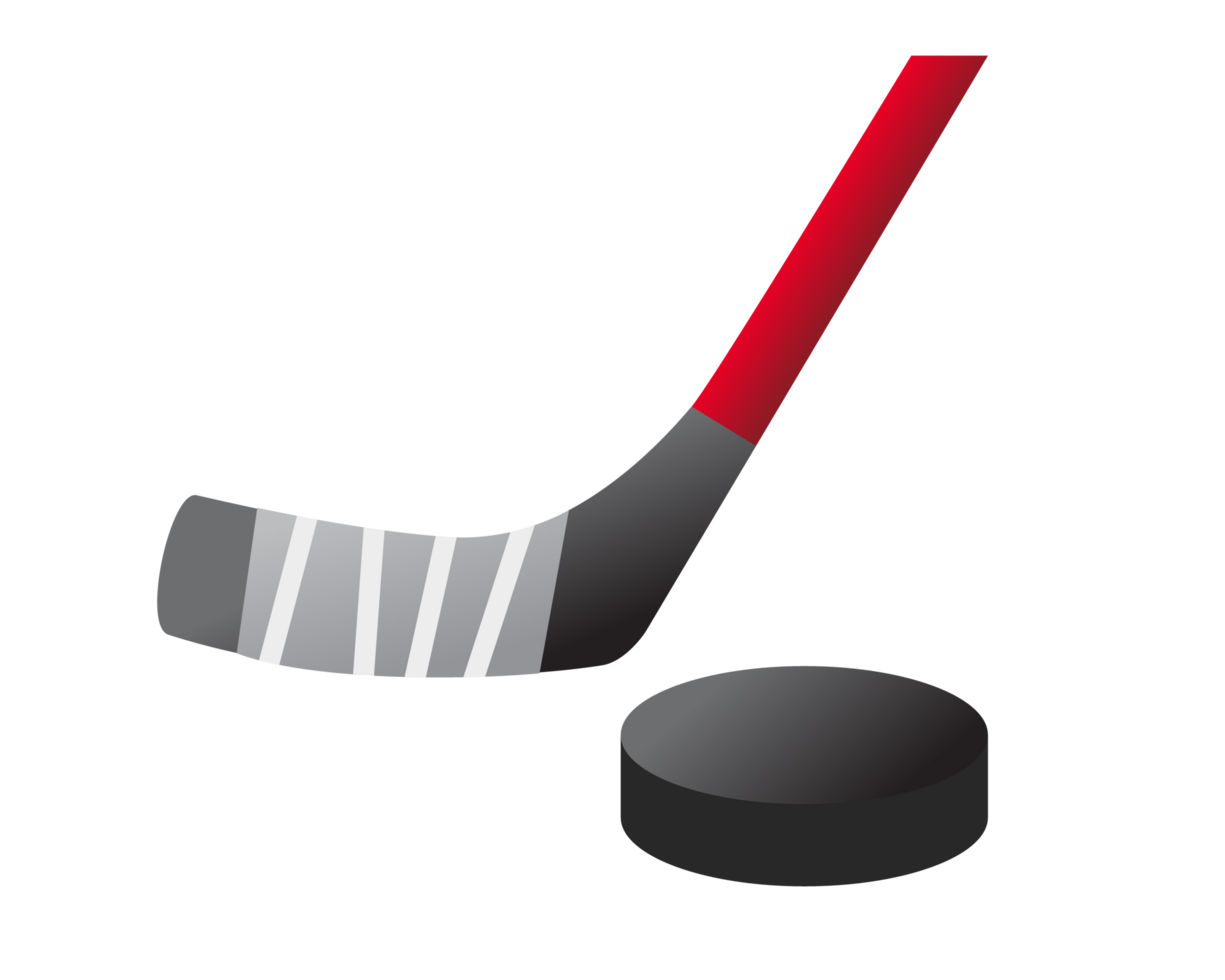 Isolated hockey stick and puck icon, used in the sport of ice hockey 35198457 PNG