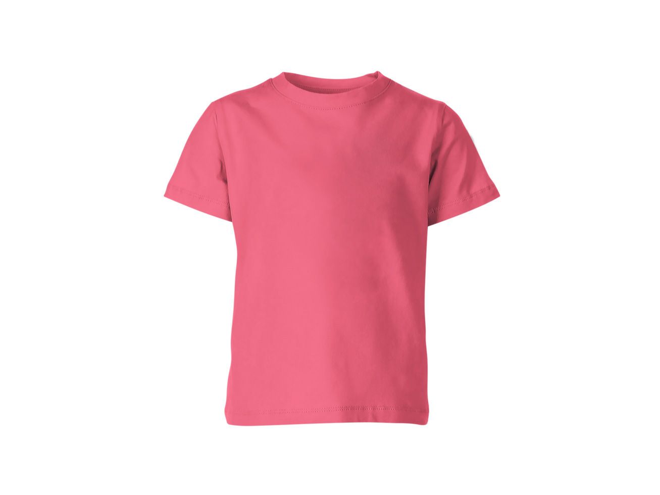 geïsoleerd blanco mode t-shirt koraal zijde roze kleur voorkant mockup sjabloon Aan transparant achtergrond png