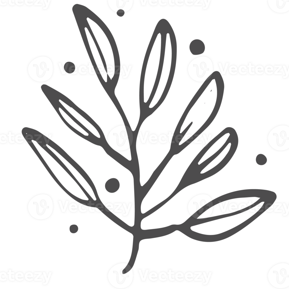 Sketched collection of woodland line png