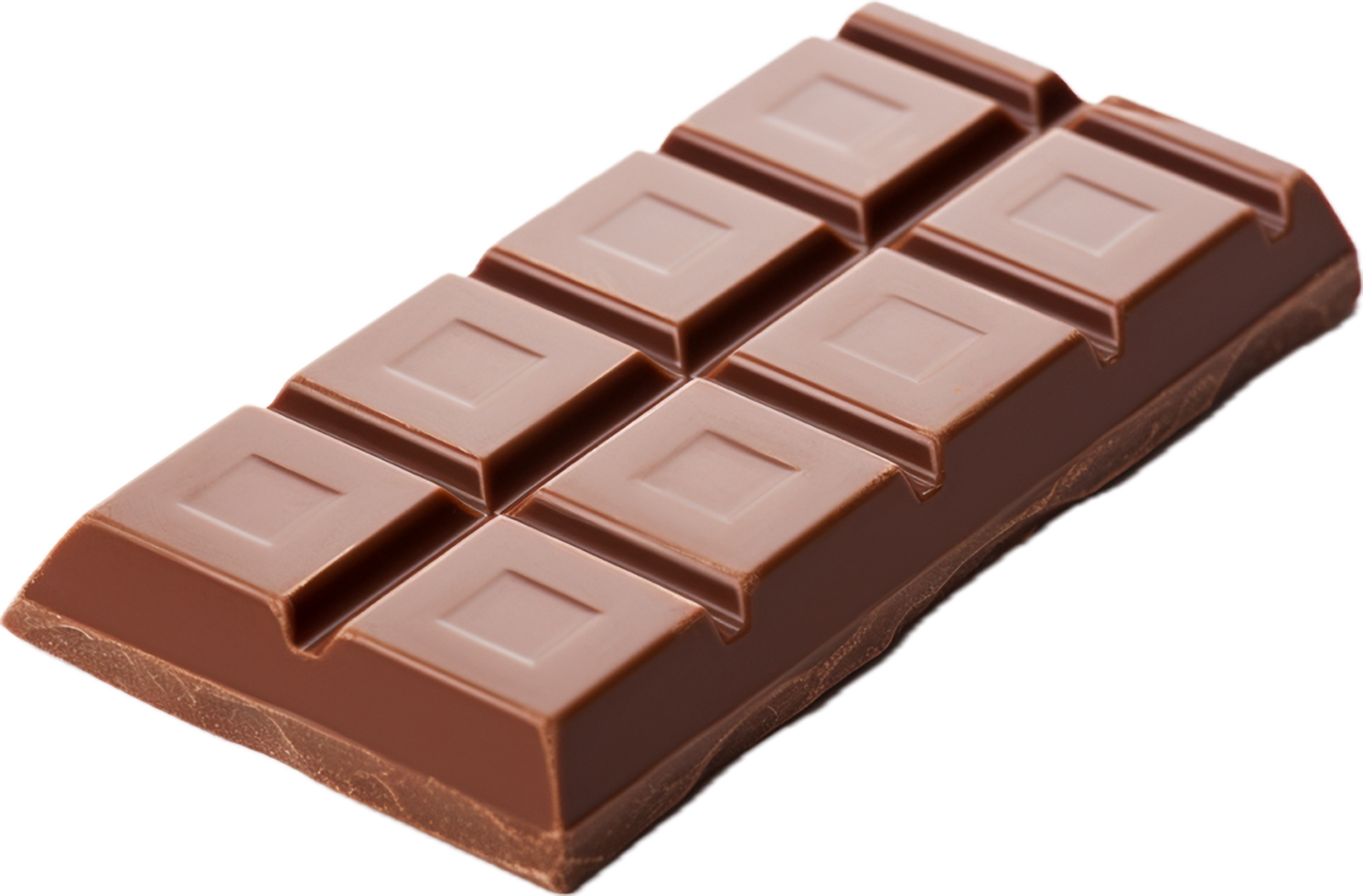 AI generated piece of sweet tasty chocolate bar png