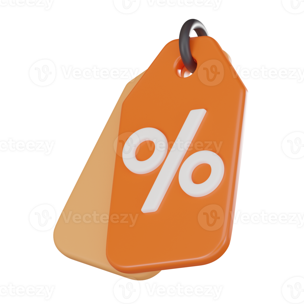 3D Retail Discount Icon Commercial Promotion Tag for Sale. 3D render. png