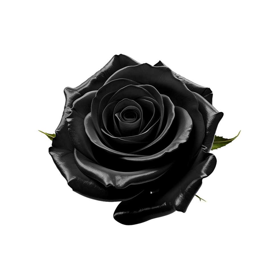 AI generated Black rose isolated on Transparent background png