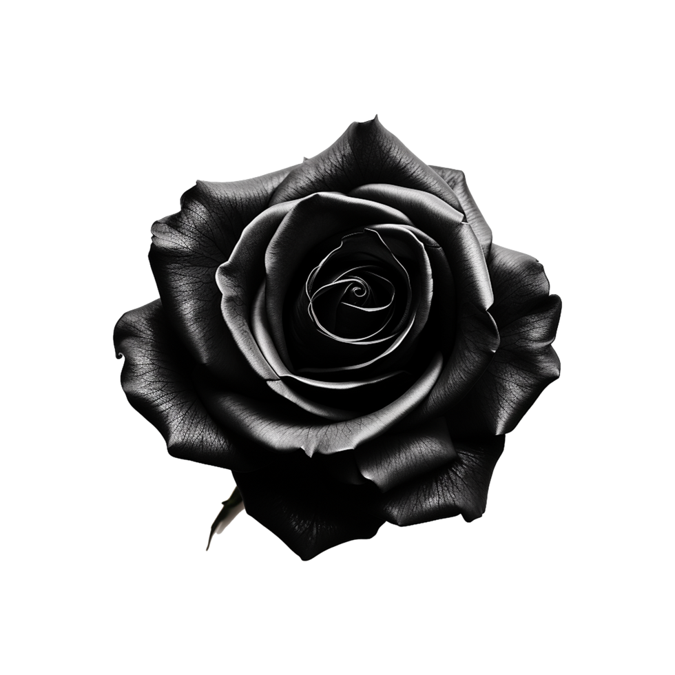 AI generated Black rose isolated on Transparent background png