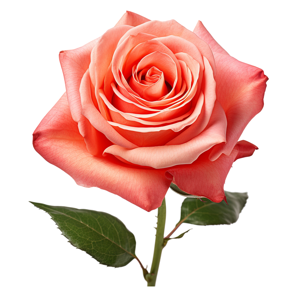 AI generated Red rose isolated on Transparent background png