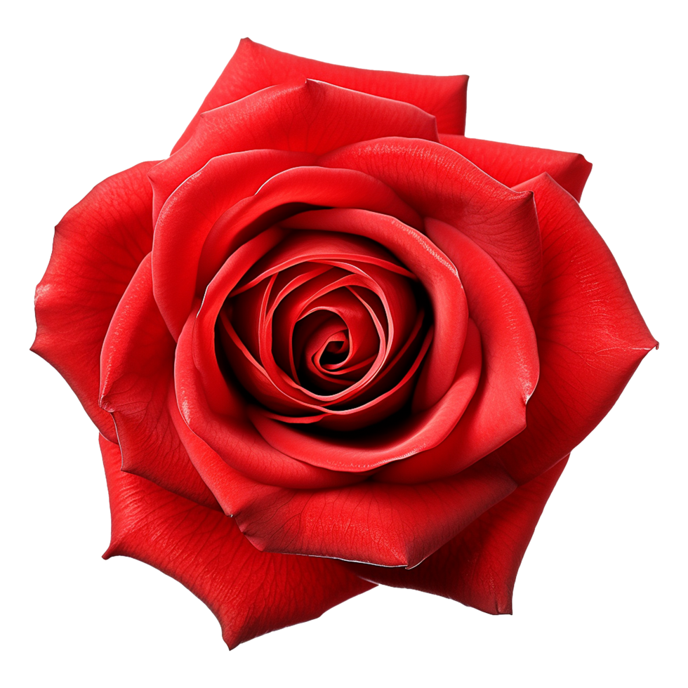 ai generiert rot Rose isoliert auf transparent Hintergrund png